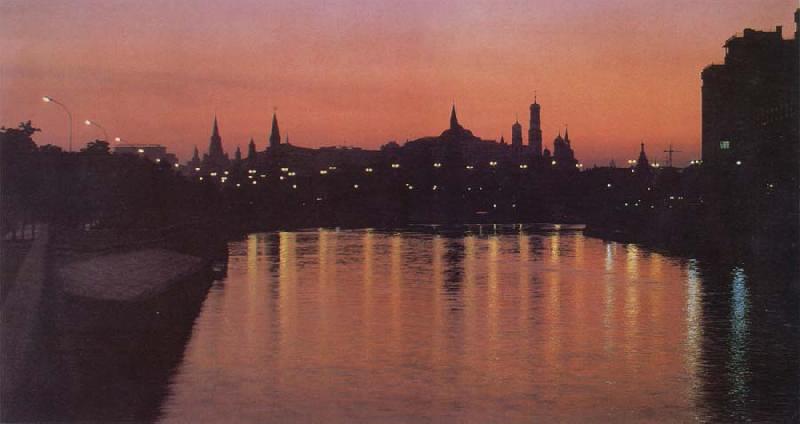 unknow artist Kremlin by Night Germany oil painting art